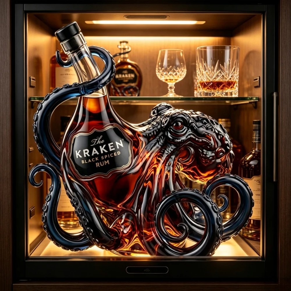 Vintage Kraken Octopus Rum Bot - огляд і ціна Vintage Collectible Bottles