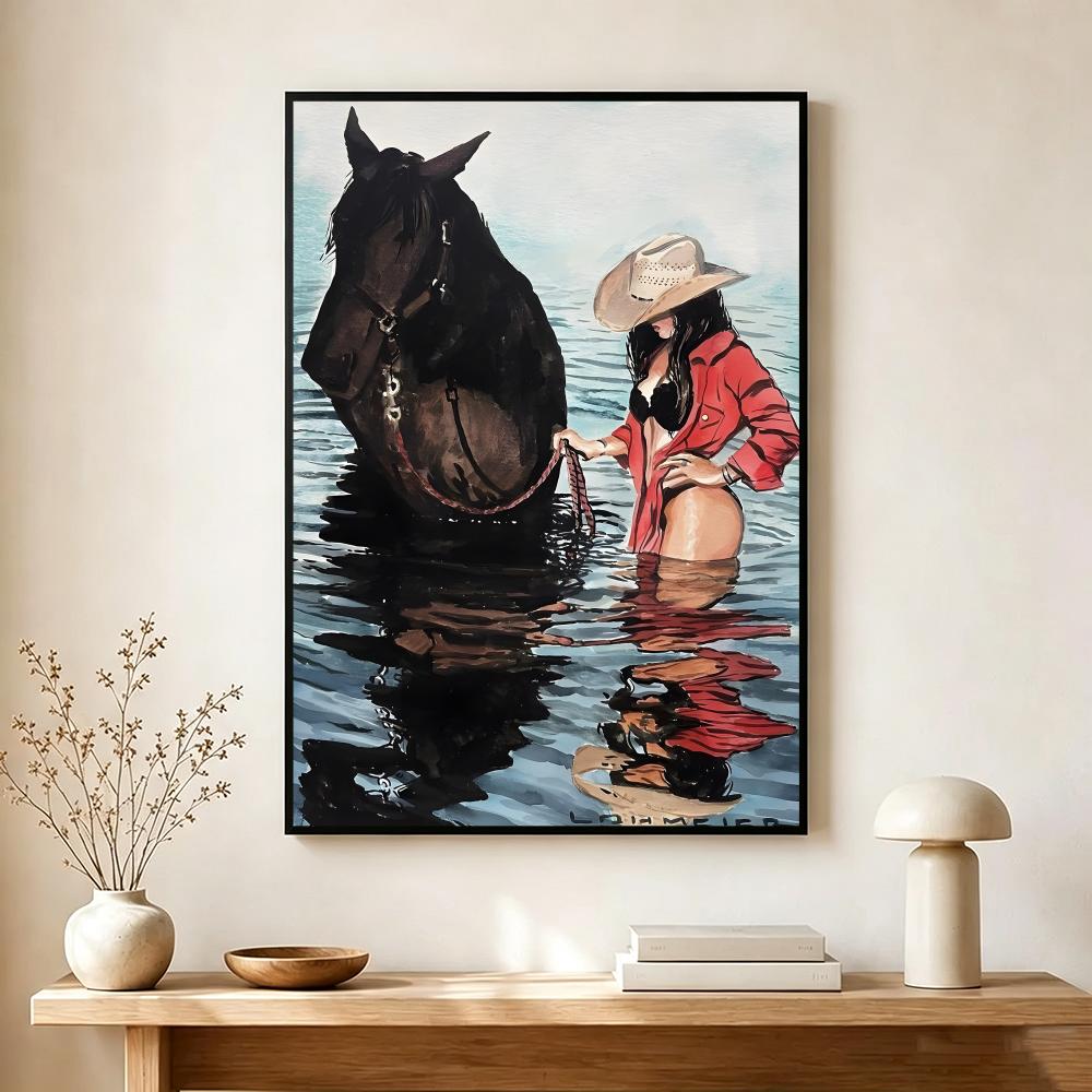 Vintage Cowgirl Theme Poster M - огляд і ціна Vintage Collectible Posters