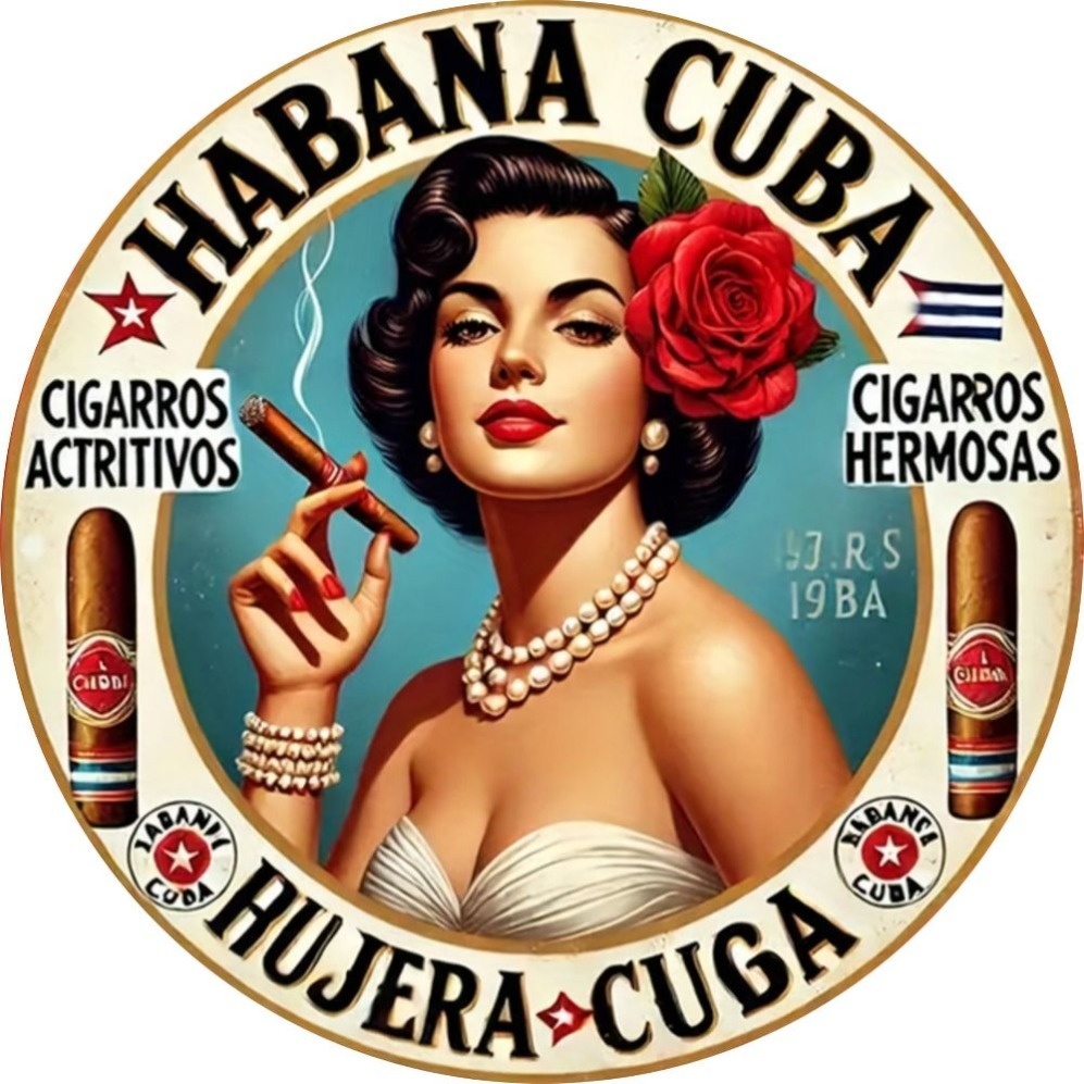 Vintage Havana Style Cigar Gir - огляд і ціна Vintage Collectible Plates