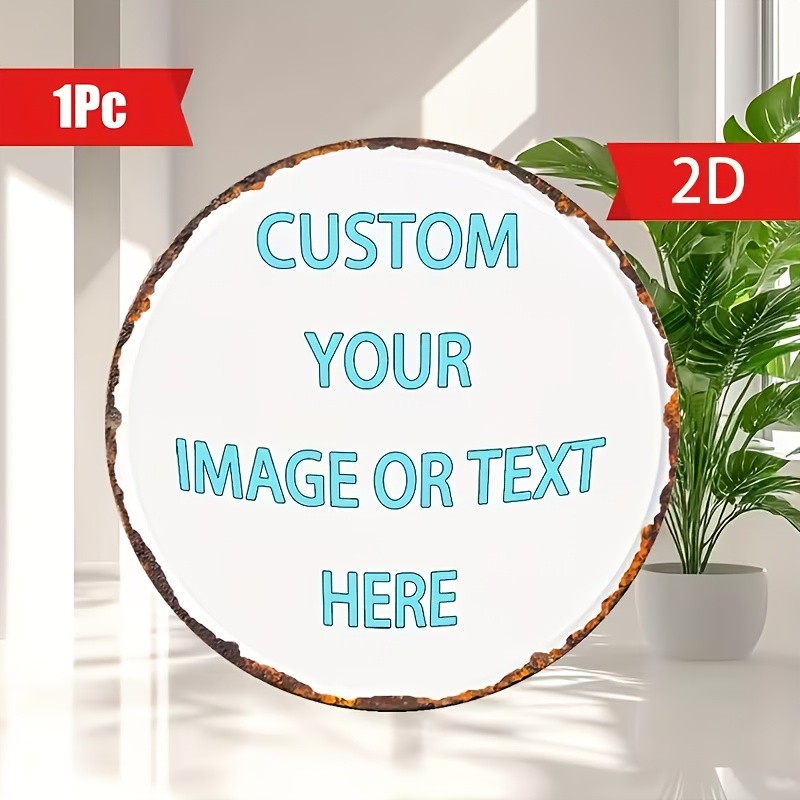 Custom Round Metal Tin Sign, P - огляд і ціна Vintage Collectible Plates